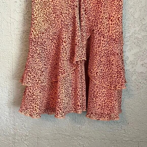 Lush Mini Ruffle Tiered Size Small Cheetah Print Pink - Picture 2 of 5